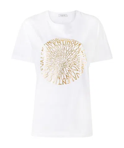 Valentino Logo Printed T-shirt In White