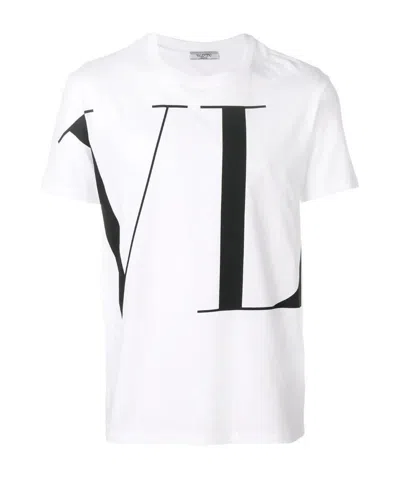 Valentino Logo Printed T-shirt In White
