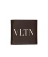 Valentino Logo Printed Wallet In Black