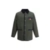 Valentino Garavani Olive Quilted Jacket With Vlogo Patch