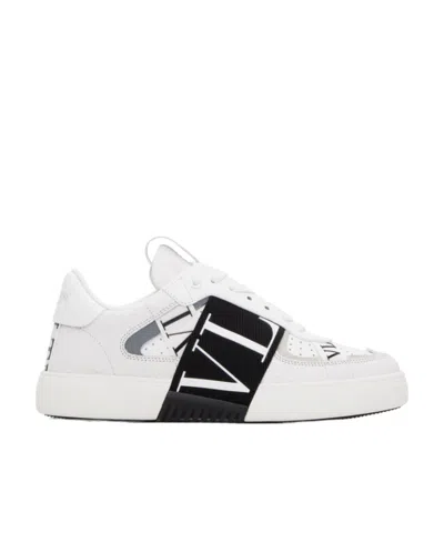 Valentino Garavani Logo Ribbon Low Upper Board Shoes In White | ModeSens
