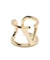 Valentino Rings With Open Design And Polished Finish In Yellow