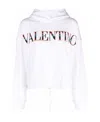 Valentino Logo Rope Hooded Sweater In White
