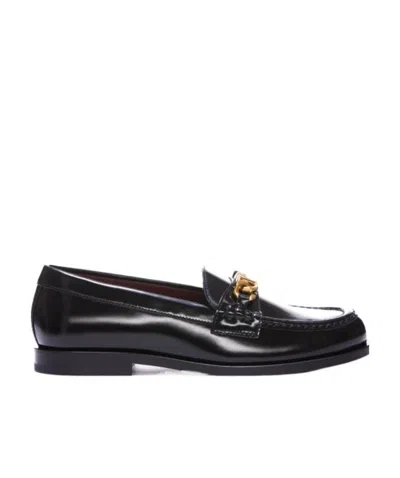 Valentino Garavani Woman Loafers Black Size 11 Soft Leather