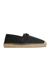 Valentino Garavani Palm Avenue Leather Espadrille Loafers In Black