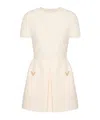 Valentino Logo Round-neck Dress In White
