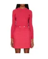 Valentino Logo Round Neck Sweater In Red