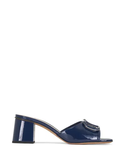 Valentino Garavani Logo Sandals In Blue