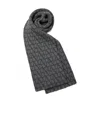 Valentino Logo Scarf In Black