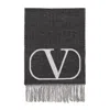 Valentino Logo Scarf In Black