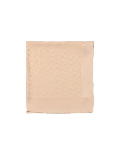 Valentino Logo Scarf In Nude
