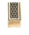 Valentino Garavani Toute La V Bandeau Scarf In Silk With Fringes In Nude