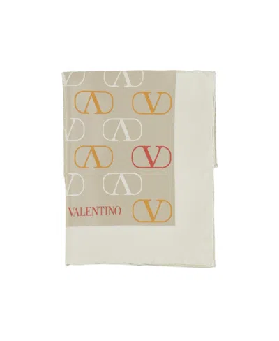 Valentino Logo Scarf In Pink