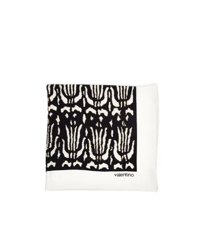 Valentino Logo Scarf In White