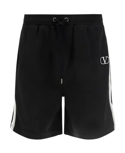 Valentino Logo Shorts In Black