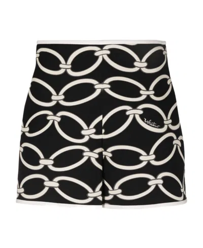 Valentino Logo Shorts In Black