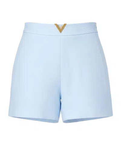 Valentino Logo Shorts In Blue