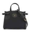 Valentino Antibes Small Leather Tote Bag In Black