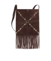 Valentino Suede Nellcote Cross-body Bag In Black