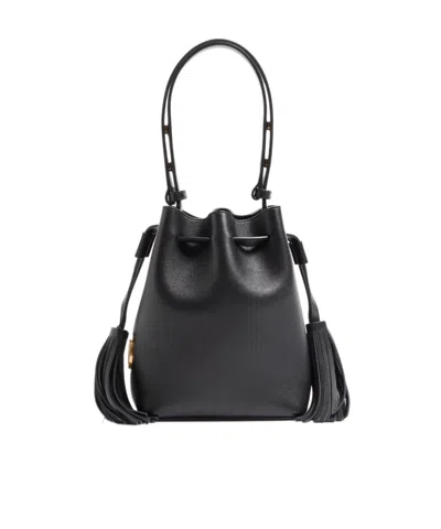 Valentino Garavani Logo Shoulder Bag In Black