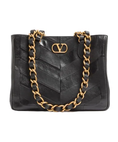 VALENTINO GARAVANI VALENTINO	CHEVRON-PATCHWORK VLOGO SIGNATURE TOTE BAG