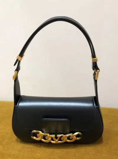 Valentino Garavani Logo Shoulder Bag In Black