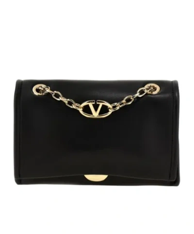 Valentino Garavani Vlogo-signature Shoulder Bag In 0no Black