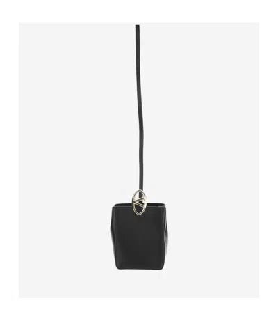 Valentino Garavani Logo Shoulder Bag In Black