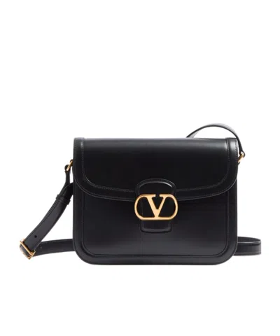 Valentino Garavani Logo Shoulder Bag In Black