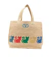 Valentino Garavani  Garavani Raffiachat Large Raffia Shopping Bag Woman Natural Uni In Brown