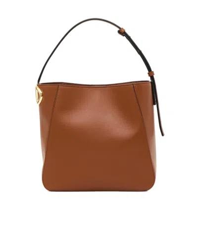 Valentino Garavani Logo Shoulder Bag In Brown