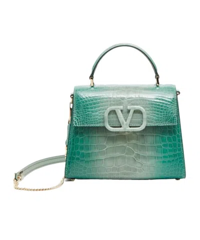 Valentino Garavani Logo Shoulder Bag In Green