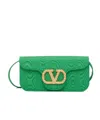 Valentino Logo Shoulder Bag In Green