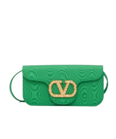 Valentino Garavani Logo Shoulder Bag In Green