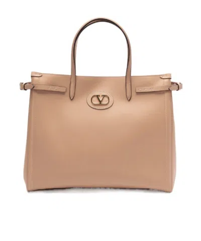 VALENTINO GARAVANI VALENTINO VLOGO PLAQUE MEDIUM TOP HANDLE BAG