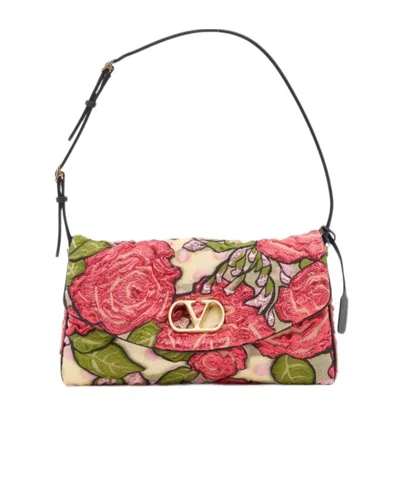 Valentino Garavani Logo Shoulder Bag In Red