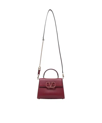 Valentino Garavani Logo Shoulder Bag In Red