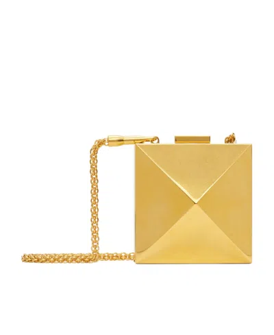 Valentino Garavani Logo Shoulder Bag In Yellow