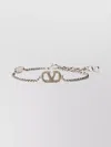 Valentino Logo Signature Chain Bracelet In Metallic