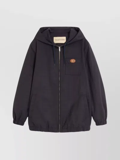 VALENTINO LOGO SIGNATURE HOODED JACKET
