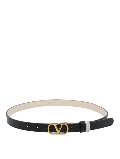 Valentino Garavani Logo Signature Reversible Belt In Black