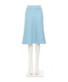 Valentino Garavani V-detail Crepe A-line Canvas Skirt