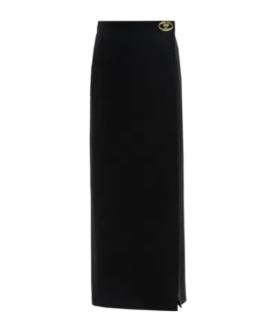 VALENTINO VALENTINO LOGO PLAQUE MAXI SKIRT