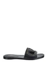 Valentino Vlogo Cutout Leather Sandal In Black