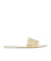 Valentino Logo Slippers In Nude