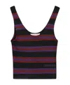 Valentino Logo Stripe Knitted Vest In Multi