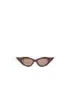 Valentino Logo Sunglasses In Brown