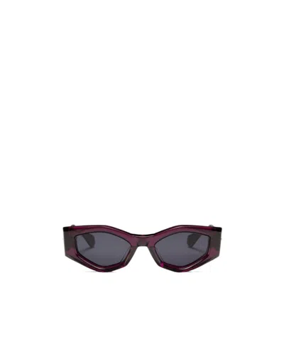 Valentino Logo Sunglasses In Brown