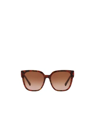 Valentino Logo Sunglasses In Brown