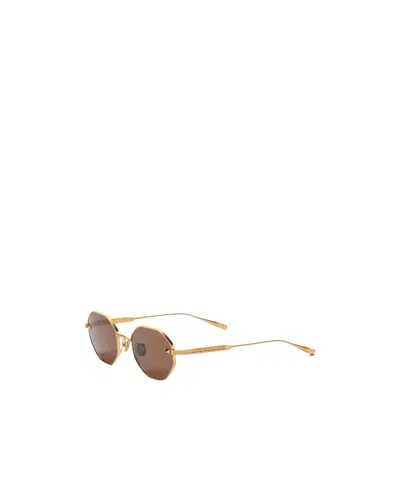 Valentino Logo Sunglasses In Brown